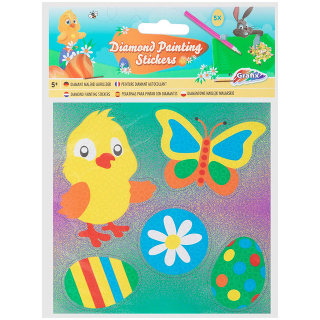Grafix: Húsvéti gyémántfestős matrica A5 5db-os csomag 2 féle változatban 1db kép 2