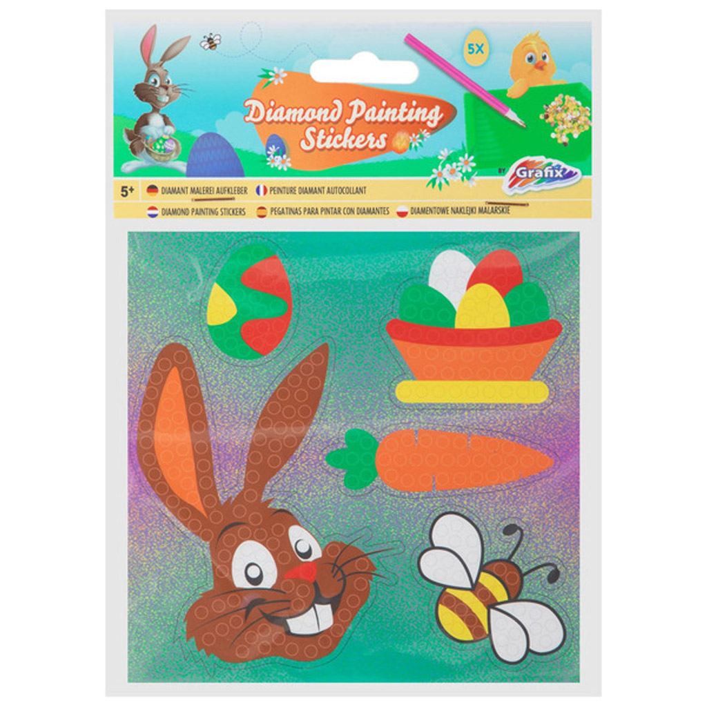 Grafix: Húsvéti gyémántfestős matrica A5 5db-os csomag 2 féle változatban 1db