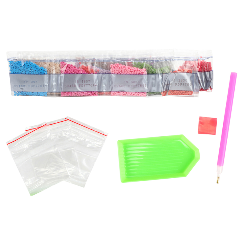 Gyémántszemes kirakó: Plüssök gyémántfestő szett 40x50cm kép 2