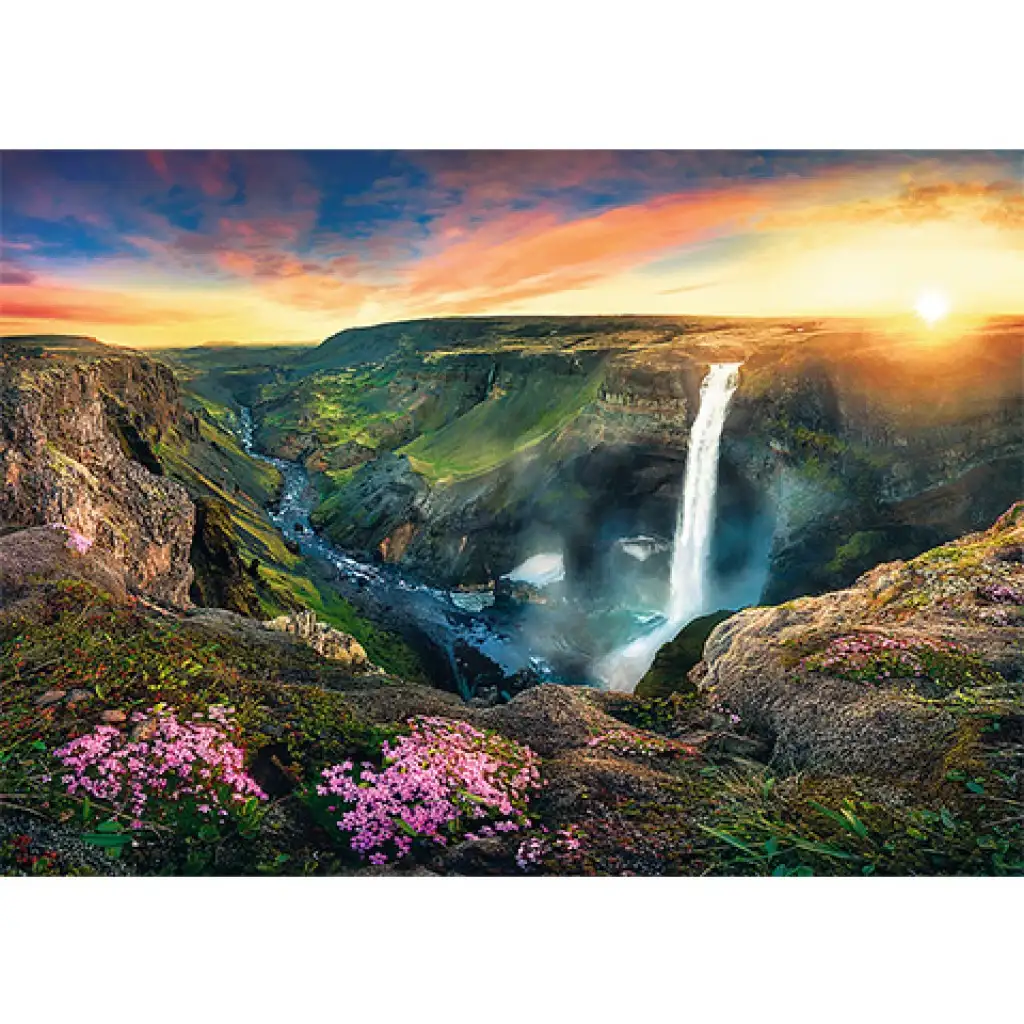 Haifoss vízesés, Izland puzzle 2000db-os - Trefl kép 2