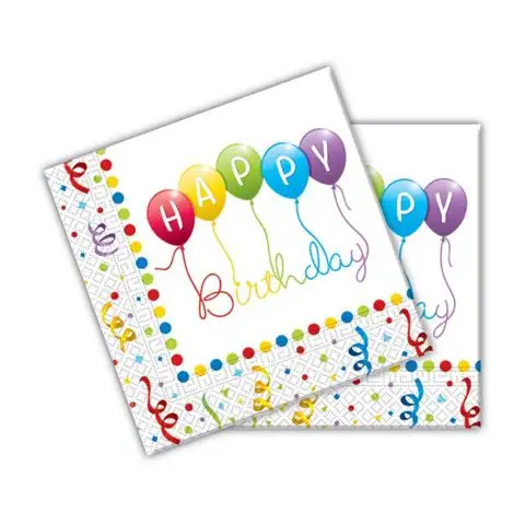 Happy Birthday papír szalvéta 20db-os 33x33cm-es