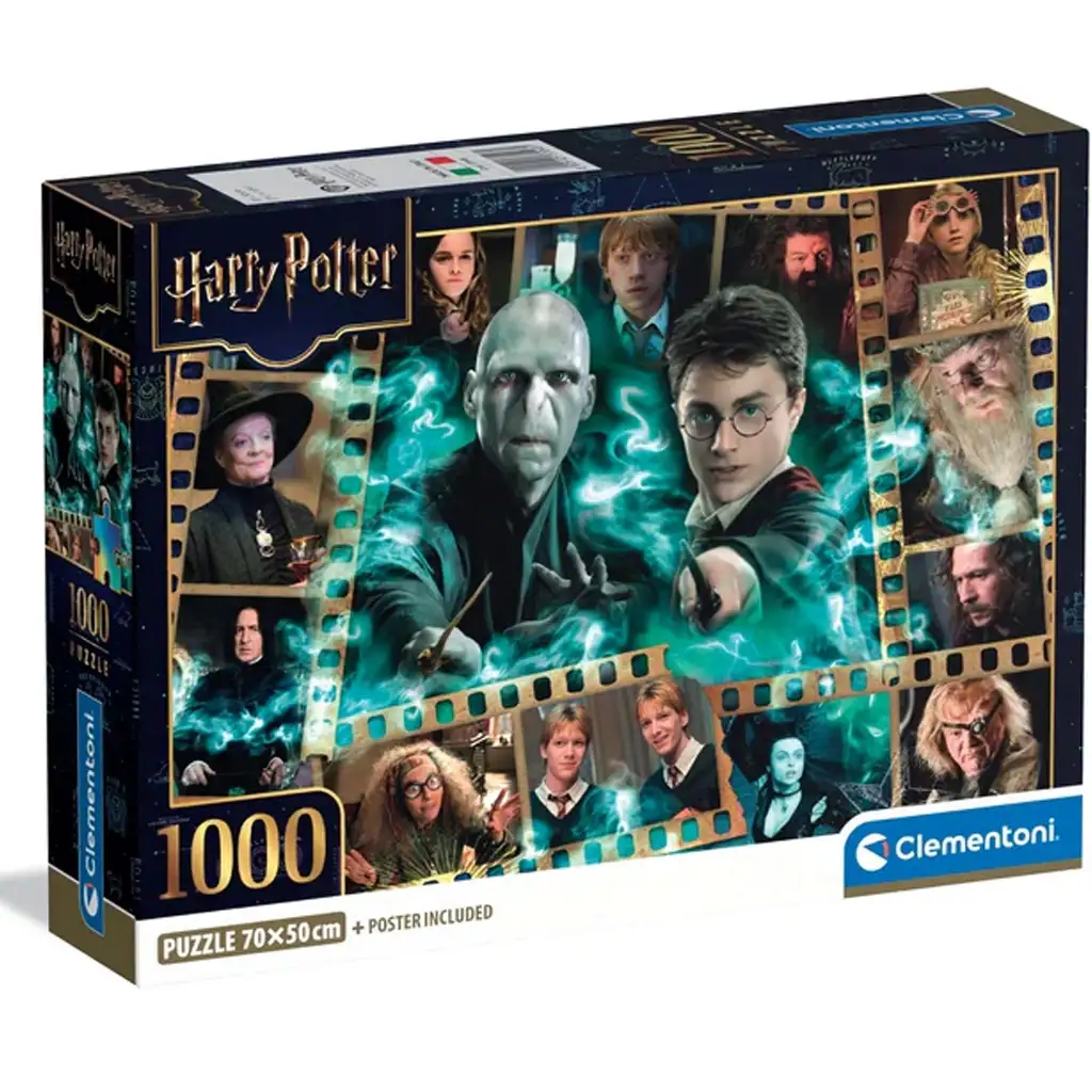 Harry Potter - A varázsvilág sorsa 1000 db-os puzzle poszterrel - Clementoni
