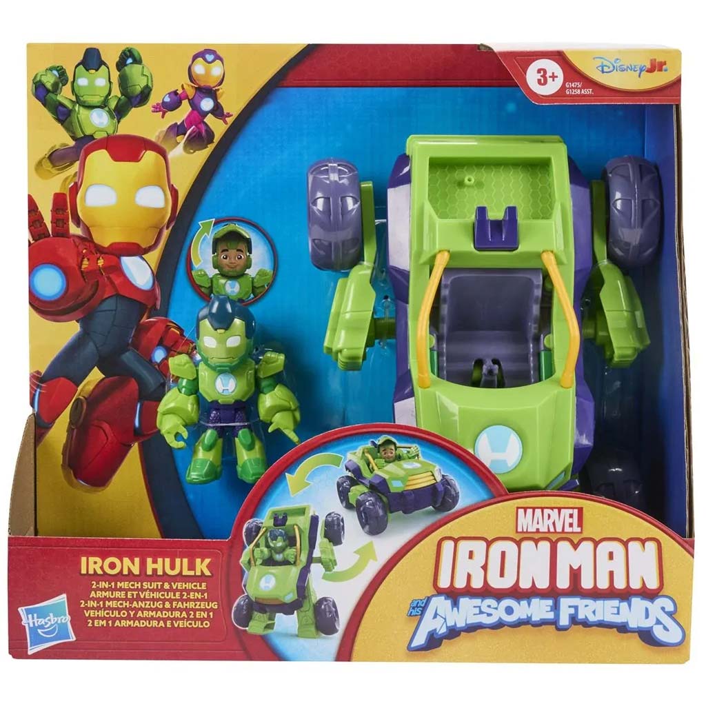 Marvel: Vasember 2 az 1-ben Mech Hulk autó és figuraszett - Hasbro