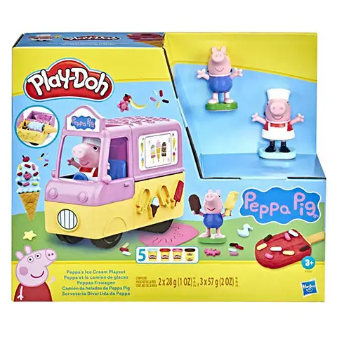 Play-Doh: Peppa Malac fagylalt készítő szett kiegészítőkkel 227g - Hasbro