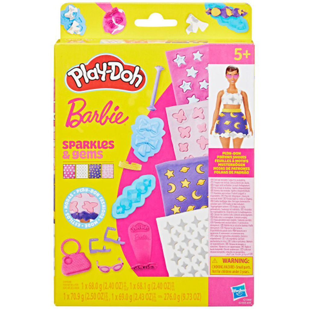 Play-Doh: Barbie csillogás és drágakövek gyurma szett - Hasbro