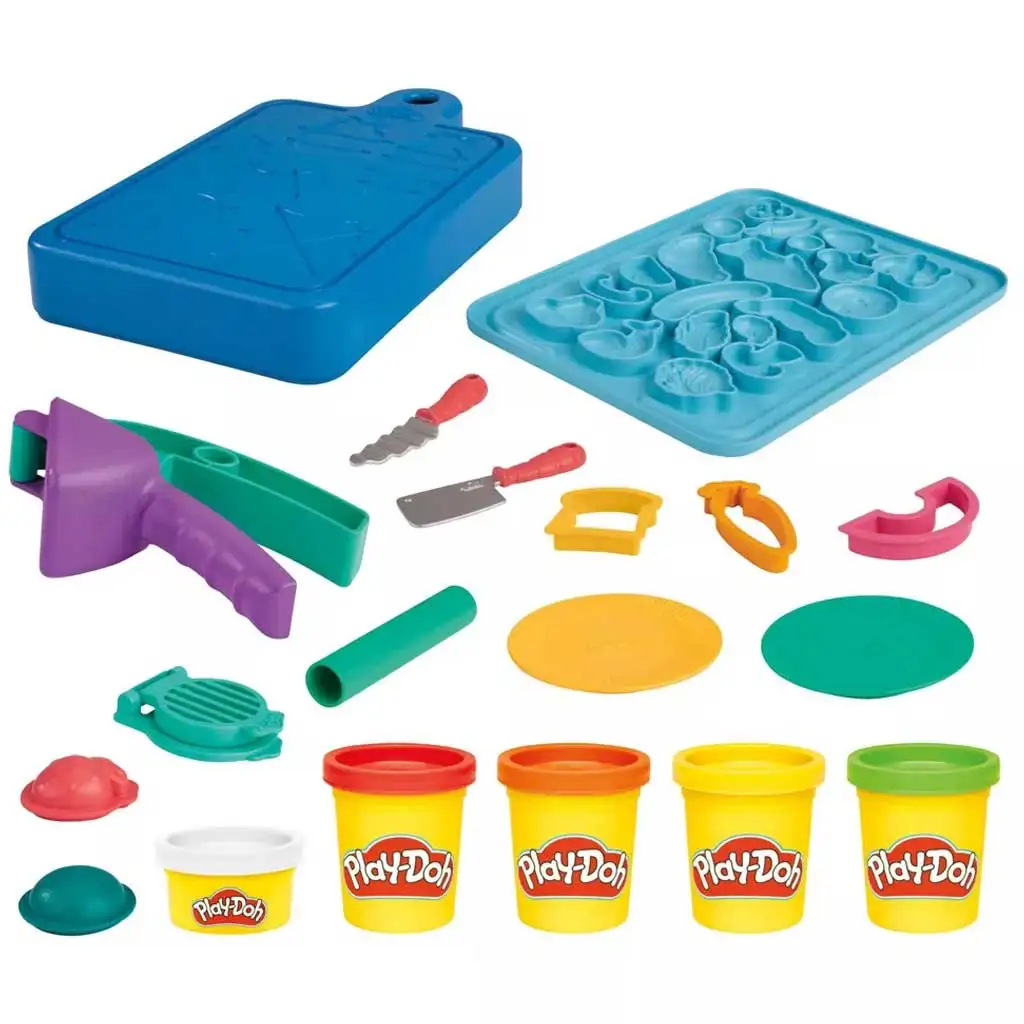 Play-Doh: Little Chef gyurmaszett 5 tégely gyurmával és kiegészítőkkel 255g - Hasbro kép 2