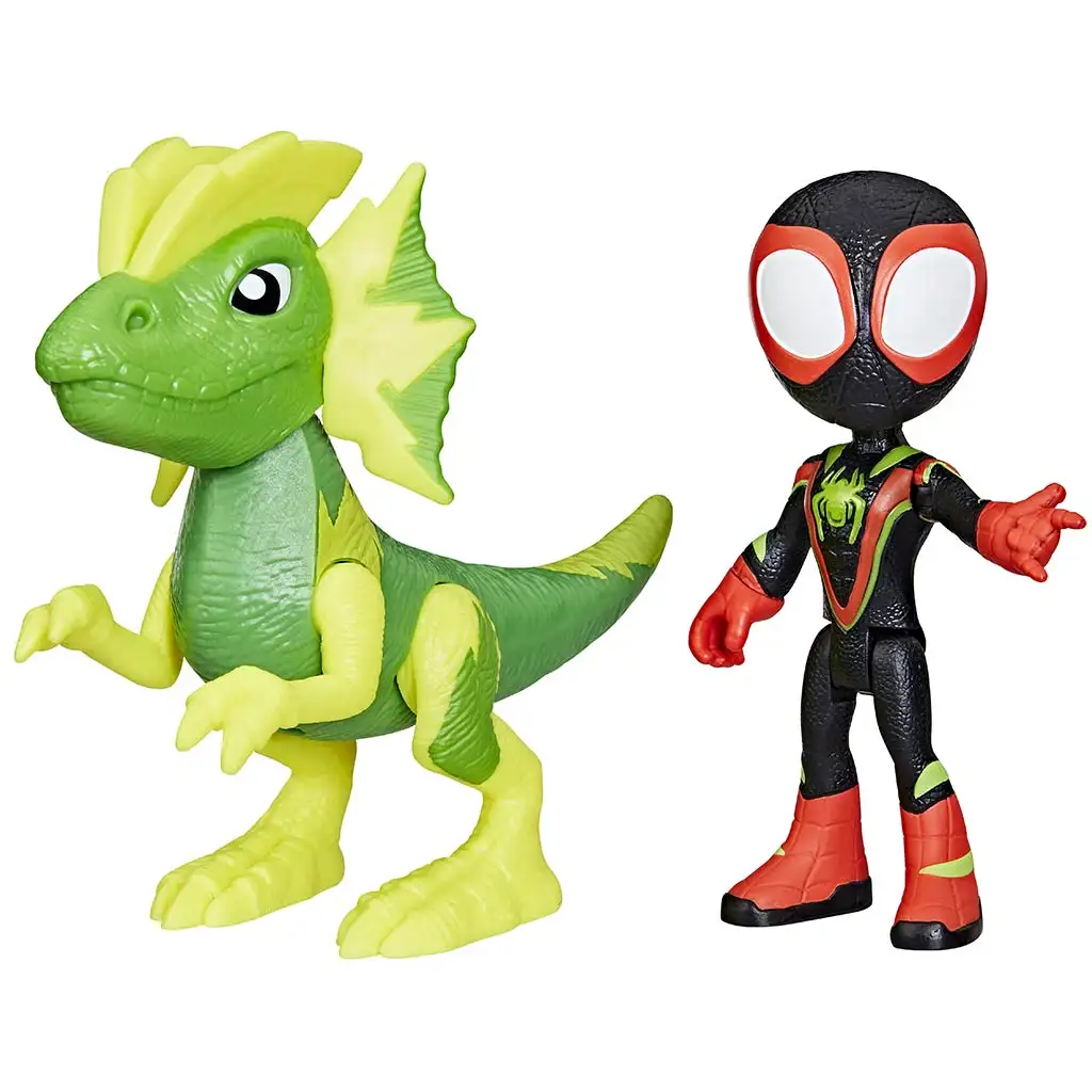 Spidey és csodálatos barátai - Miles Morales és Elektroszaurusz Dino-Háló Akciófigura Szett - Hasbro kép 2