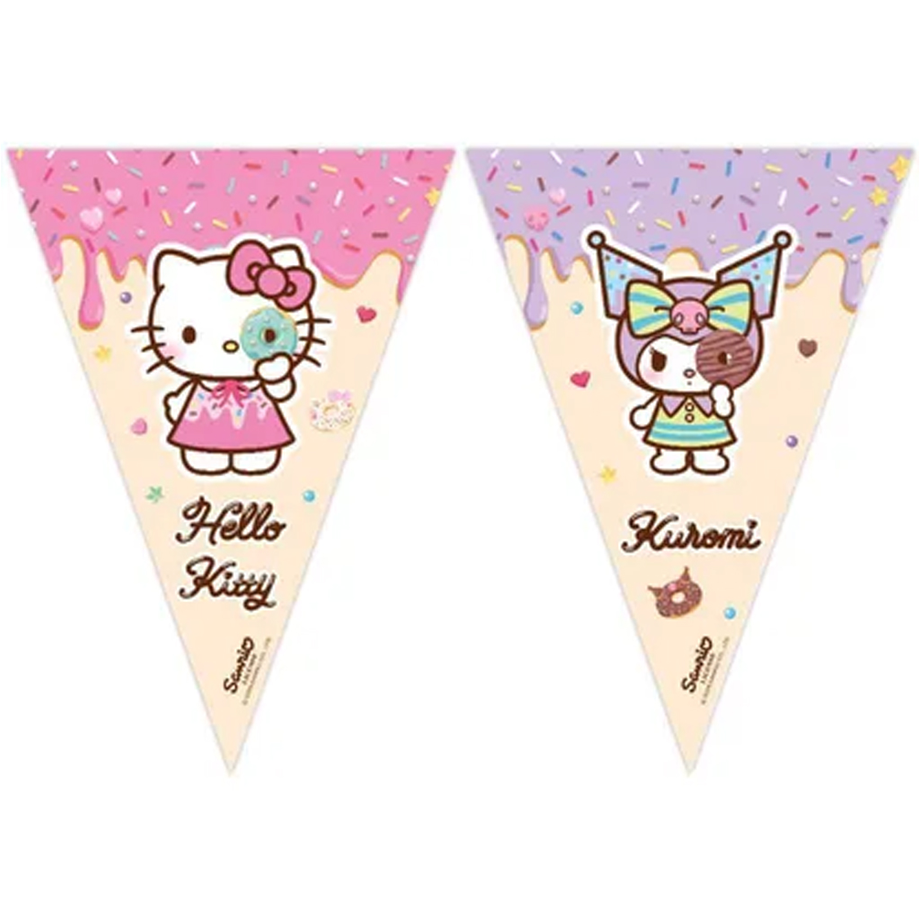 Hello Kitty és Kuromi party banner 200cm