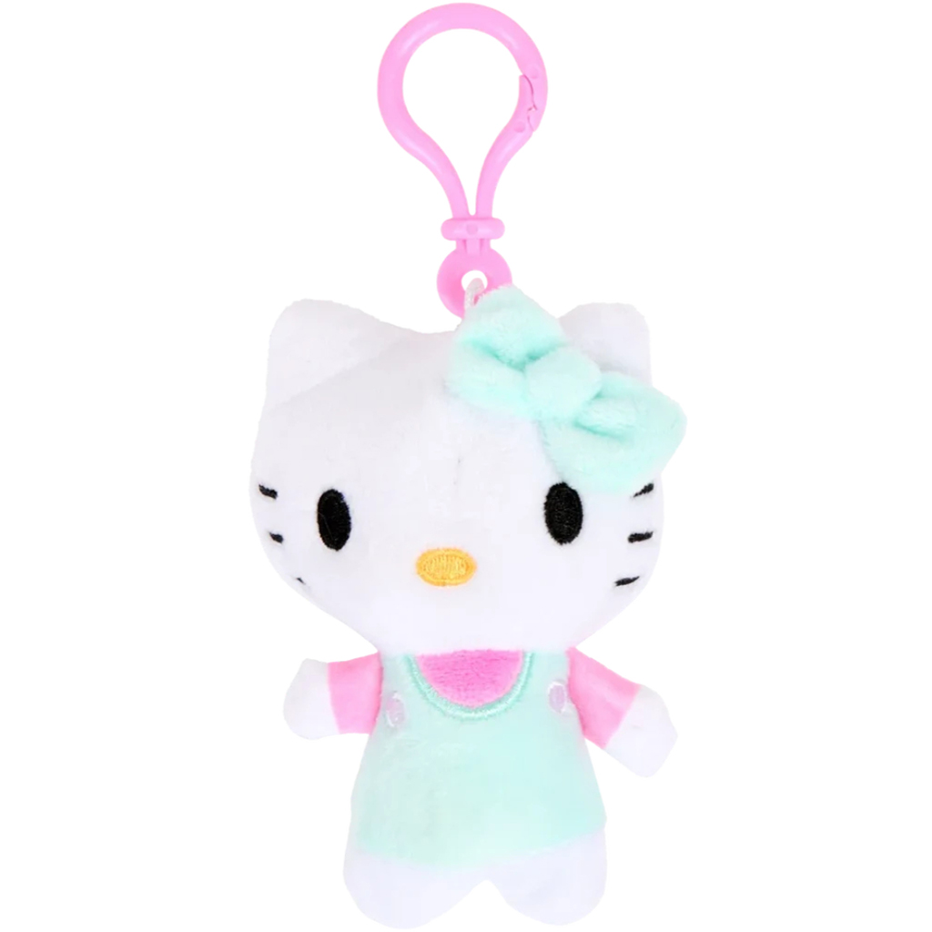 Hello Kitty plüss táskaklipp, 12 cm - mentazöld