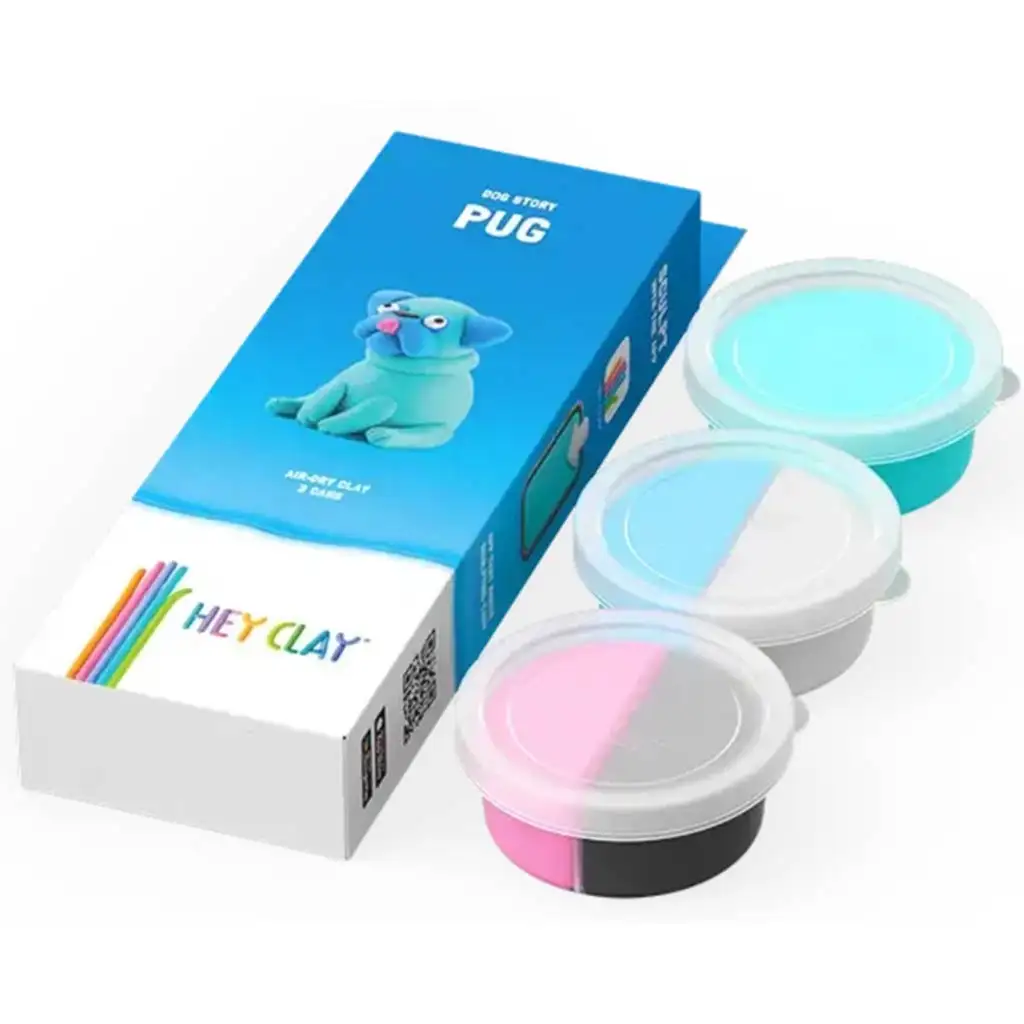 Hey Clay: Pihe-puha Mops kutyus gyurmaszett kép 2