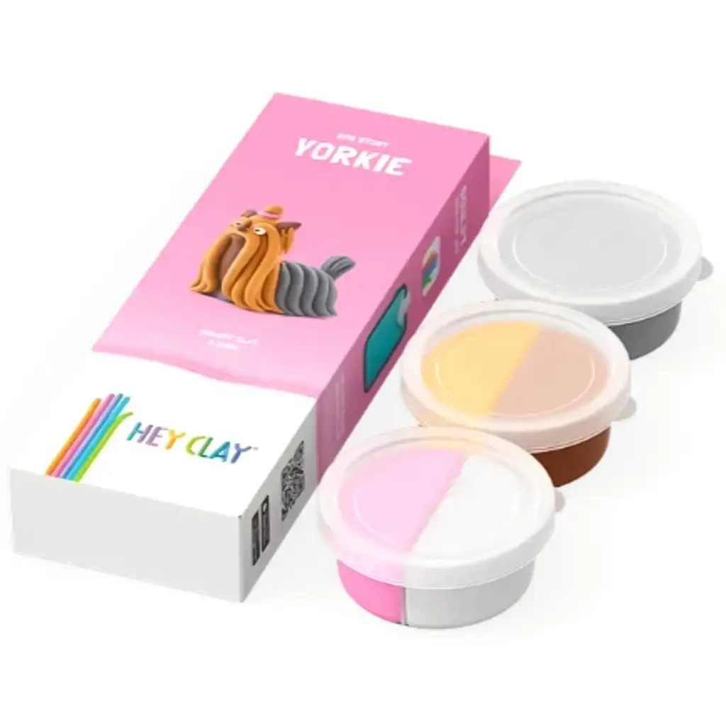 Hey Clay: Pihe-puha Yorkie kutyus gyurmaszett kép 2