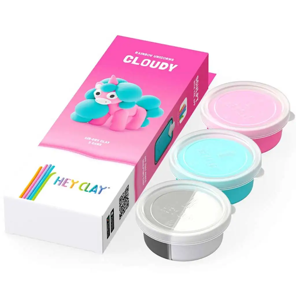 Hey Clay: Pihe-puha pink Unikornis figura gyurmaszett kép 2