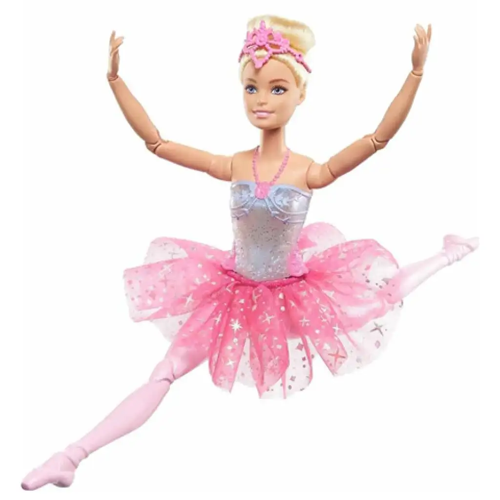 Barbie®: Tündöklő Szivárványbalerina szőke hajjal és fénnyel - Mattel kép 3