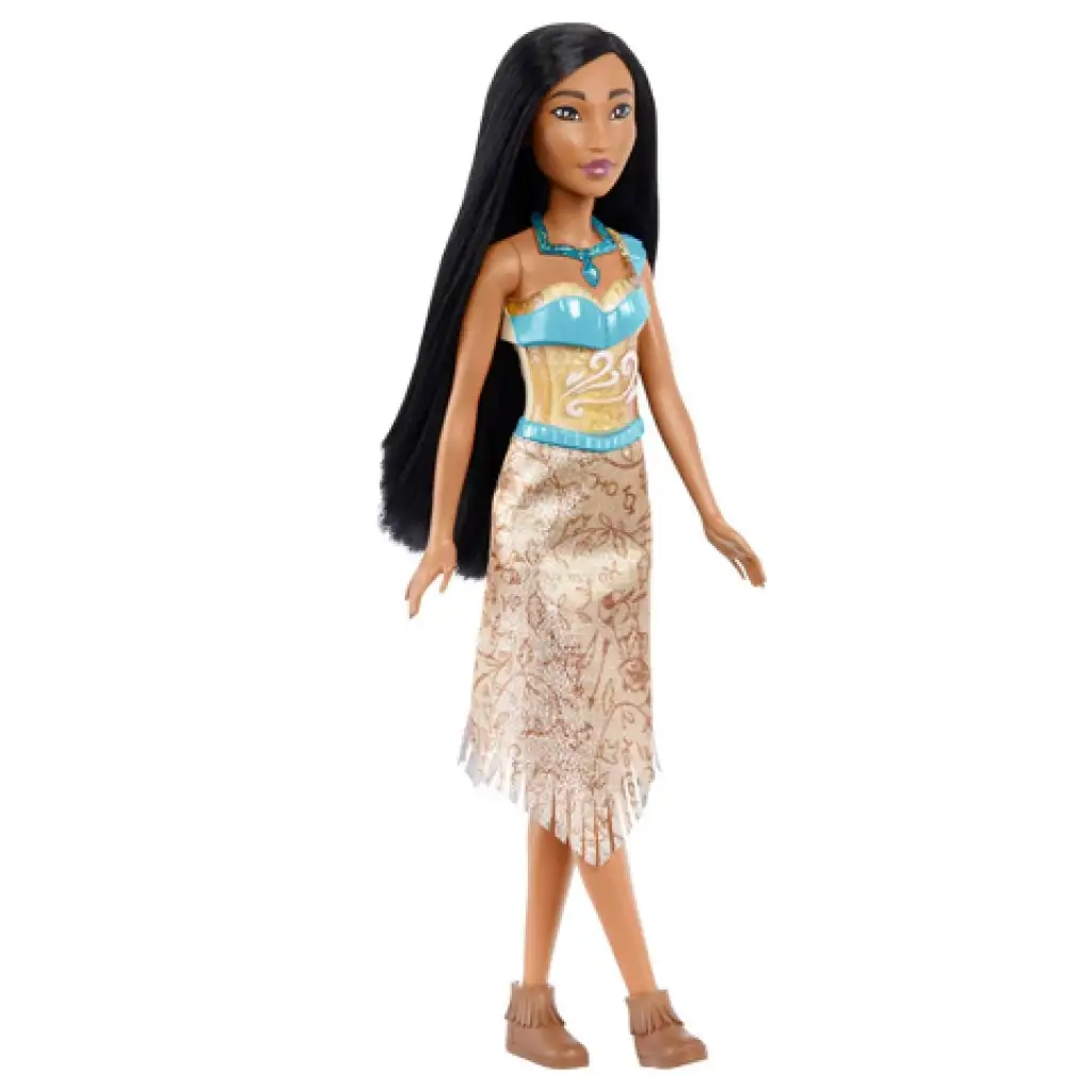 Disney Hercegnők: Csillogó Pocahontas hercegnő baba - Mattel kép 2