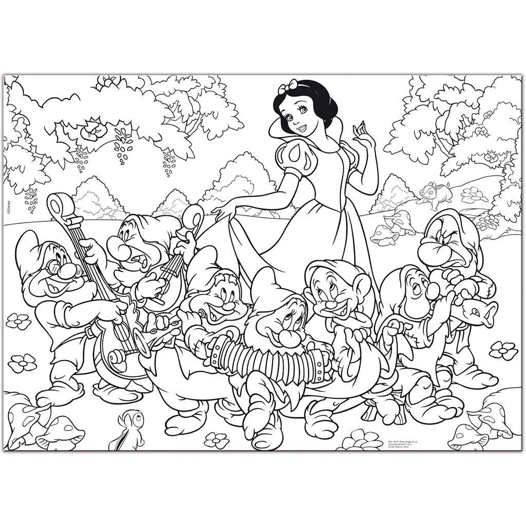 Disney Hófehérke 2 az 1-ben maxi 150db-os puzzle és színező 70x50cm - Lisciani kép 2
