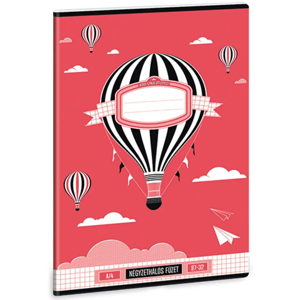 Hőlégballonos négyzethálós füzet A/4 87-32