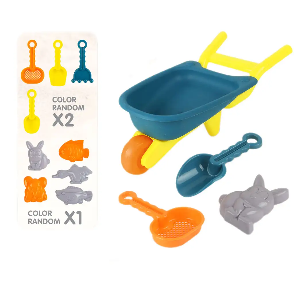 Homokozó szett talicskával 4db-os szett kép 2