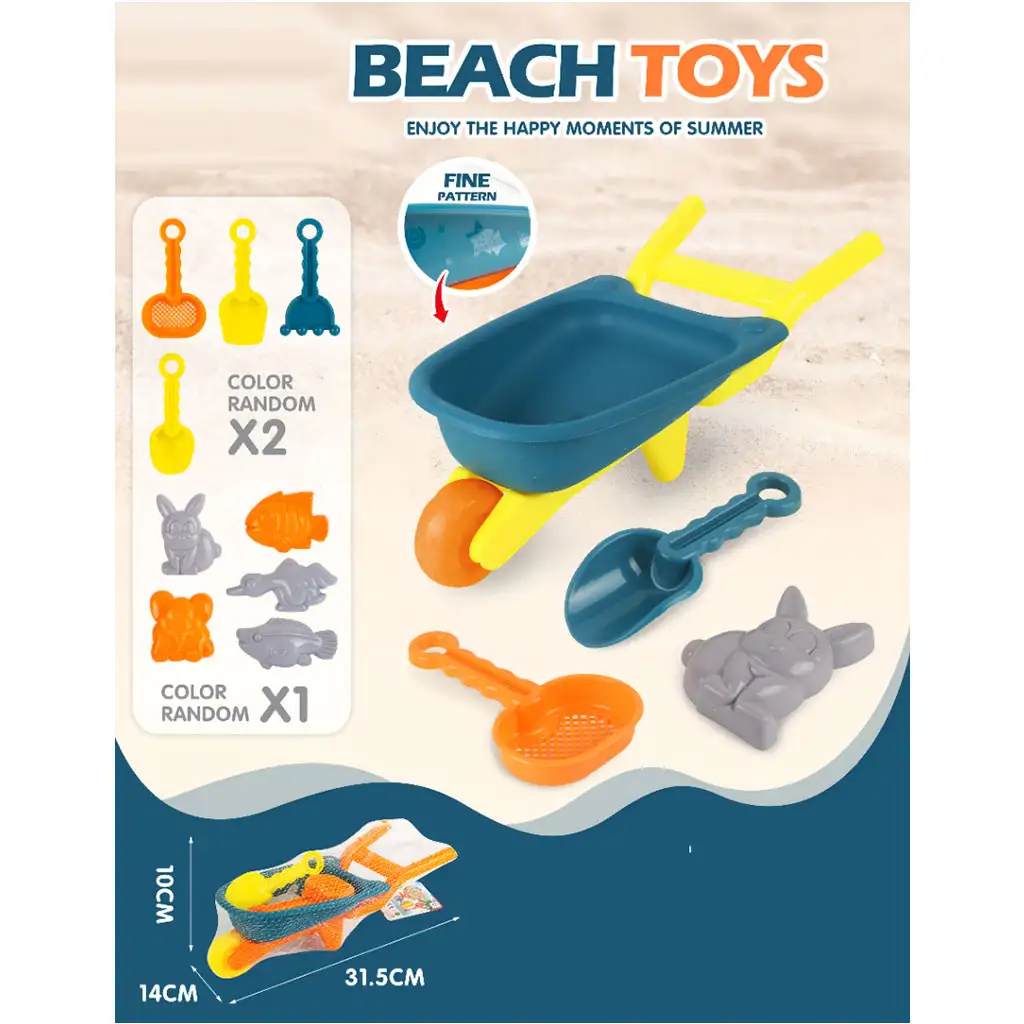 Homokozó szett talicskával 4db-os szett