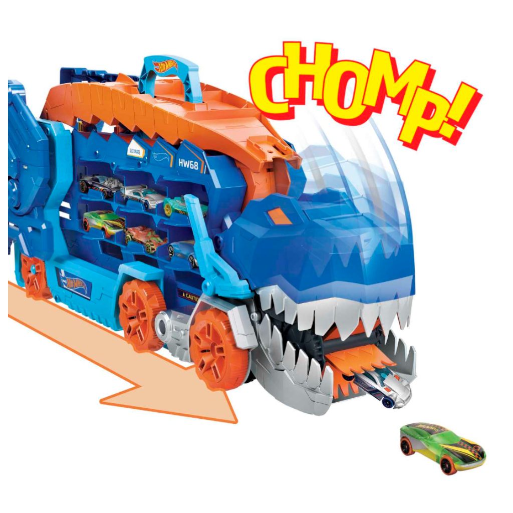 Hot Wheels City: Átalakítható Ultimate Autószállító T-Rex - Mattel kép 3