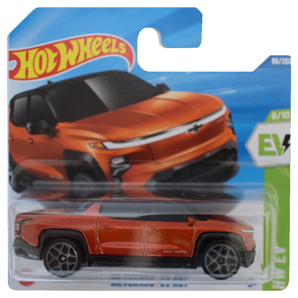 Hot Wheels: Silverado EV RST narancssárga kisautó 1/64 - Mattel