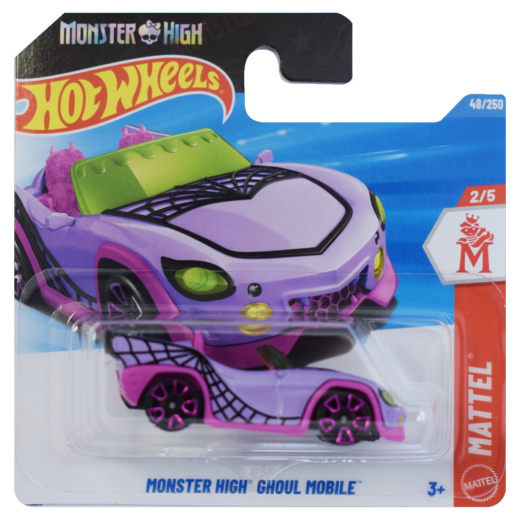 Hot Wheels: Monster High Ghoul Mobile lila kisautó 1/64 - Mattel