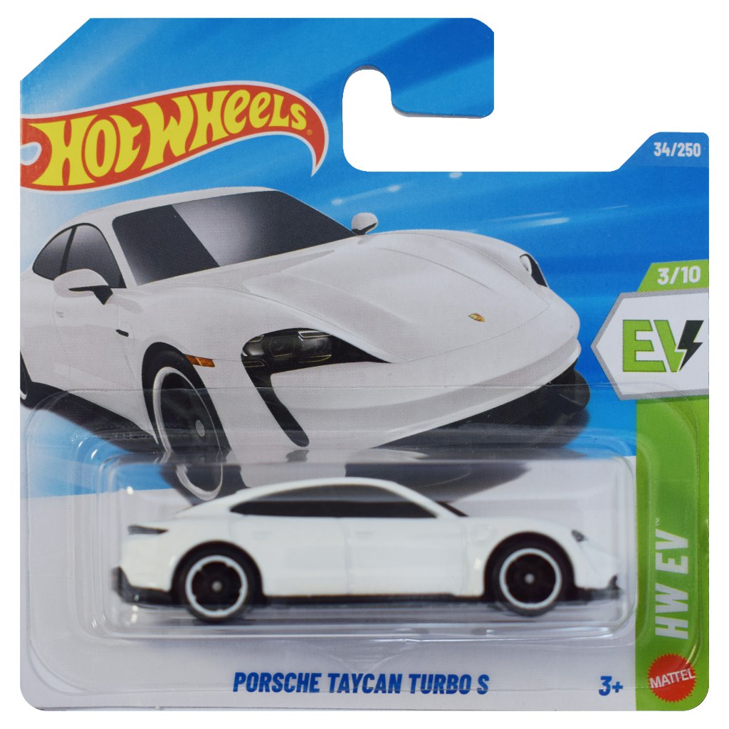 Hot Wheels: Porsche Taycan Turbo S fehér kisautó 1/64 - Mattel
