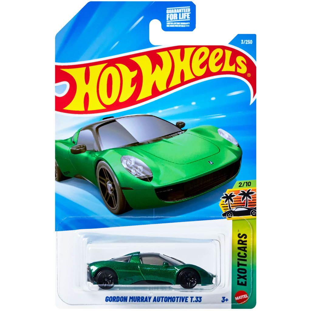 Hot Wheels: Gordon Murray Automotive T.33 zöld kisautó 1/64 – Mattel