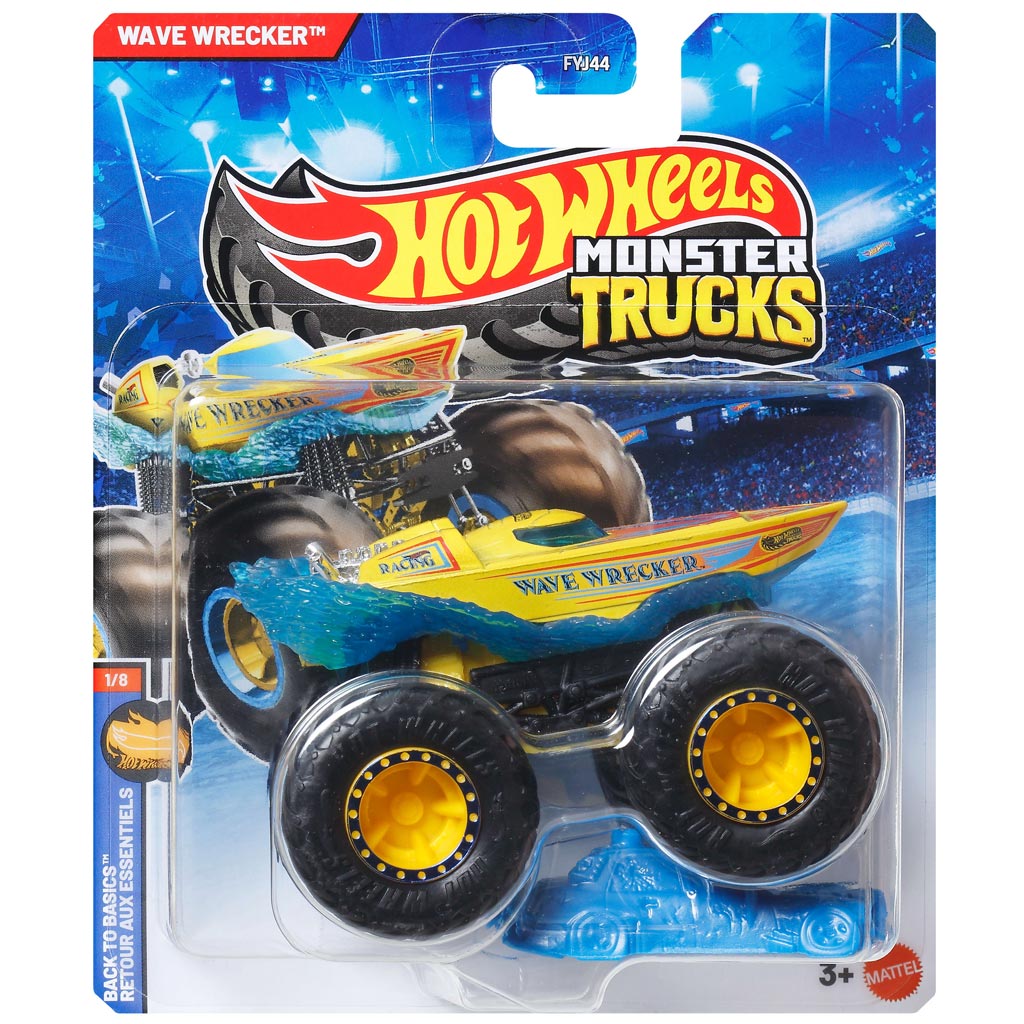 Hot Wheels Monster Trucks: Wave Wrecker kisautó 1/64 - Mattel