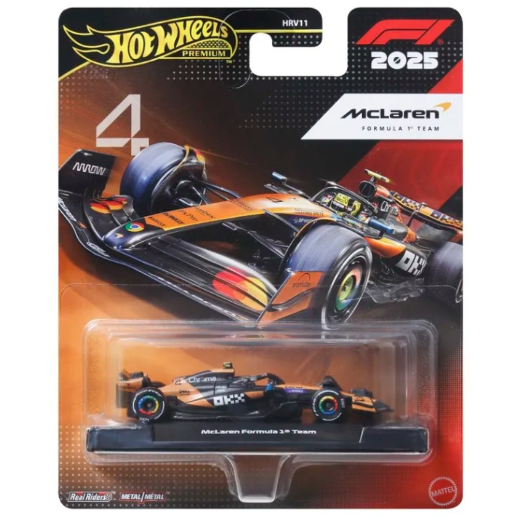 Hot Wheels Premium: McLaren Formula 1 team No.:4 kisautó 1/64 - Mattel