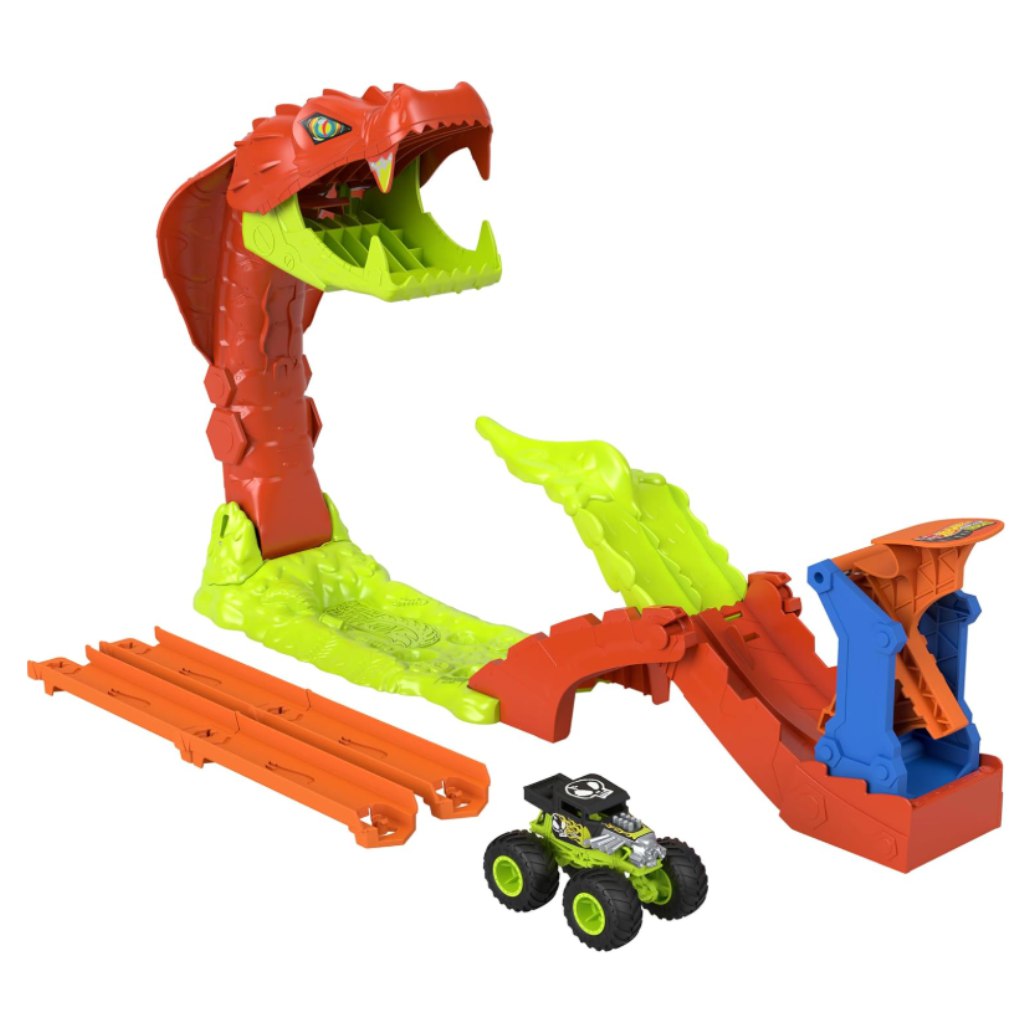 Hot Wheels Monster Trucks: Kígyómarás pályaszett - Mattel kép 2