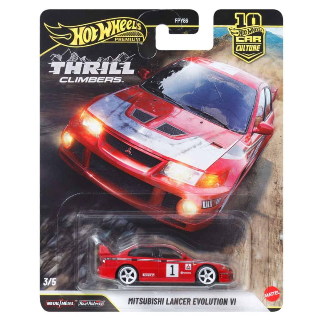 Hot Wheels Premium: Cool-túra Mitsubishi Lancer Evolution VI kisautó 1/64 - Mattel
