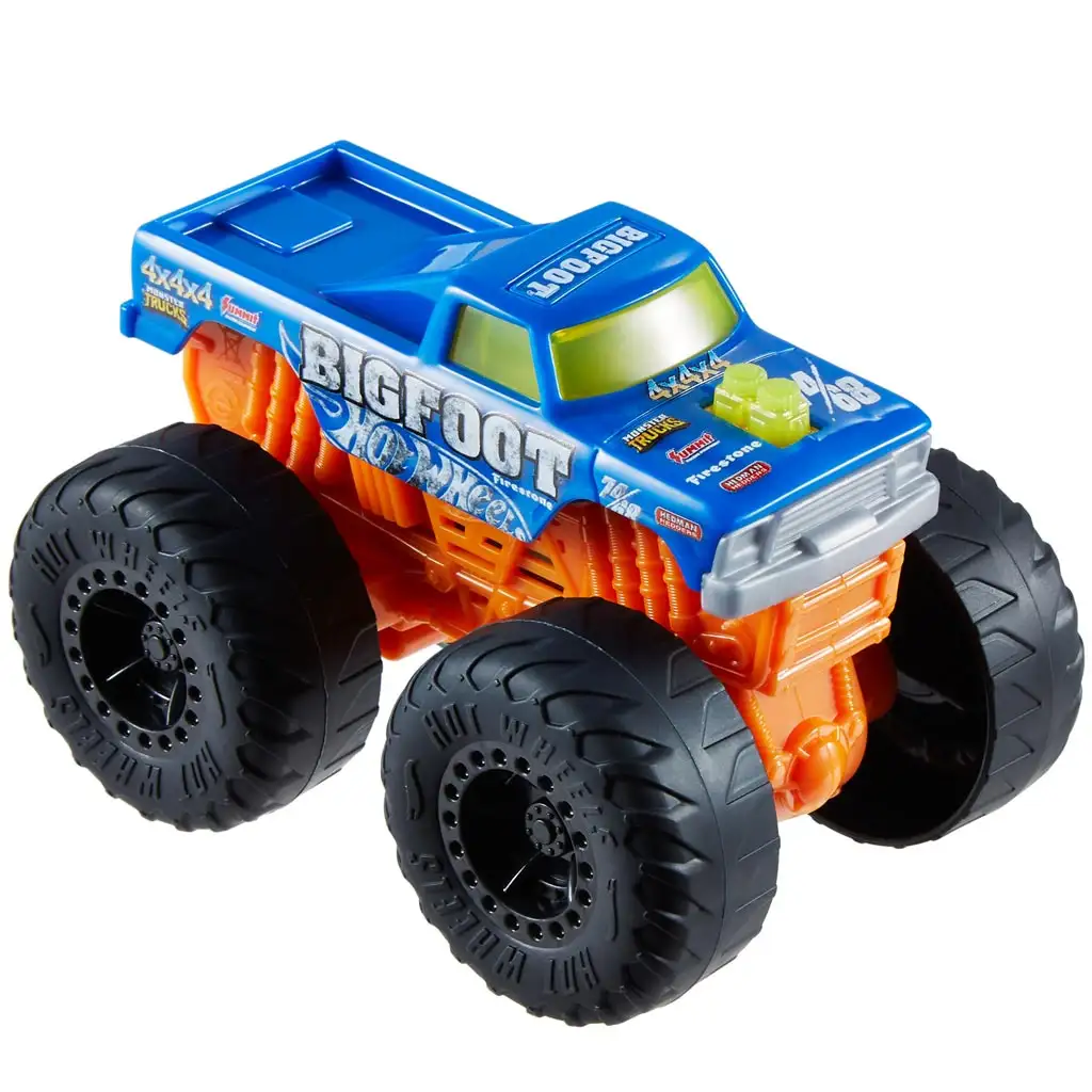 Hot Wheels Monster Trucks: Bigfoot 4x4x4 monster autó fény és hangeffektekkel 1/43 - Mattel kép 2