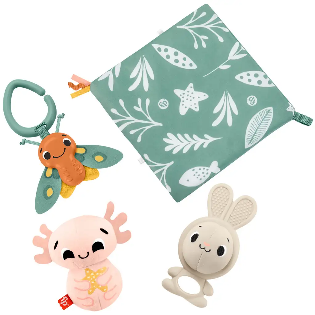 Fisher-Price: Sensimals Helló érzékelés 4 db-os bébi játékszett - Mattel kép 2