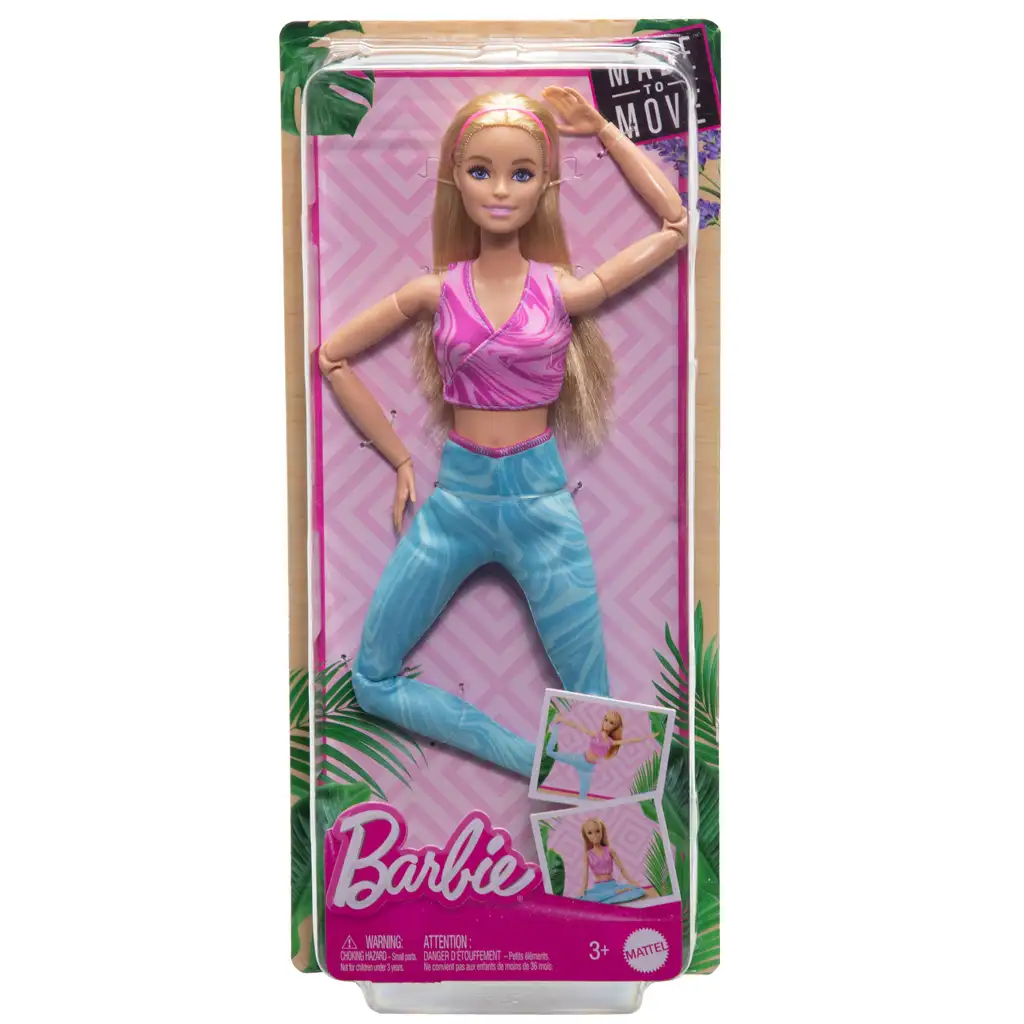 Barbie: Hajlékony jóga baba szőke hajjal - Mattel kép 7