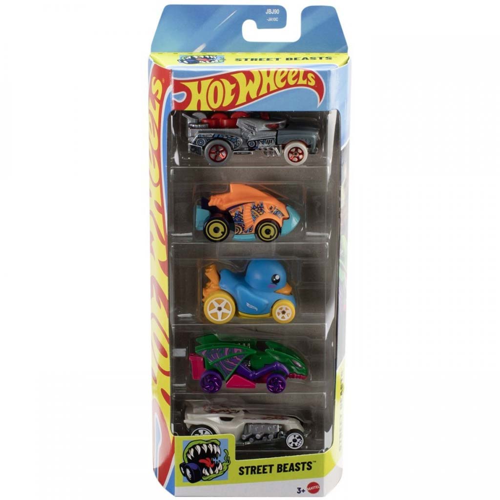 Hot Wheels: Street Beasts 5db-os járgány szett 1/64 - Mattel