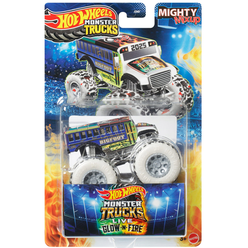 Hot Wheels Monster Trucks: Glow-n-Fire Live kisautó 1/64 - Mattel