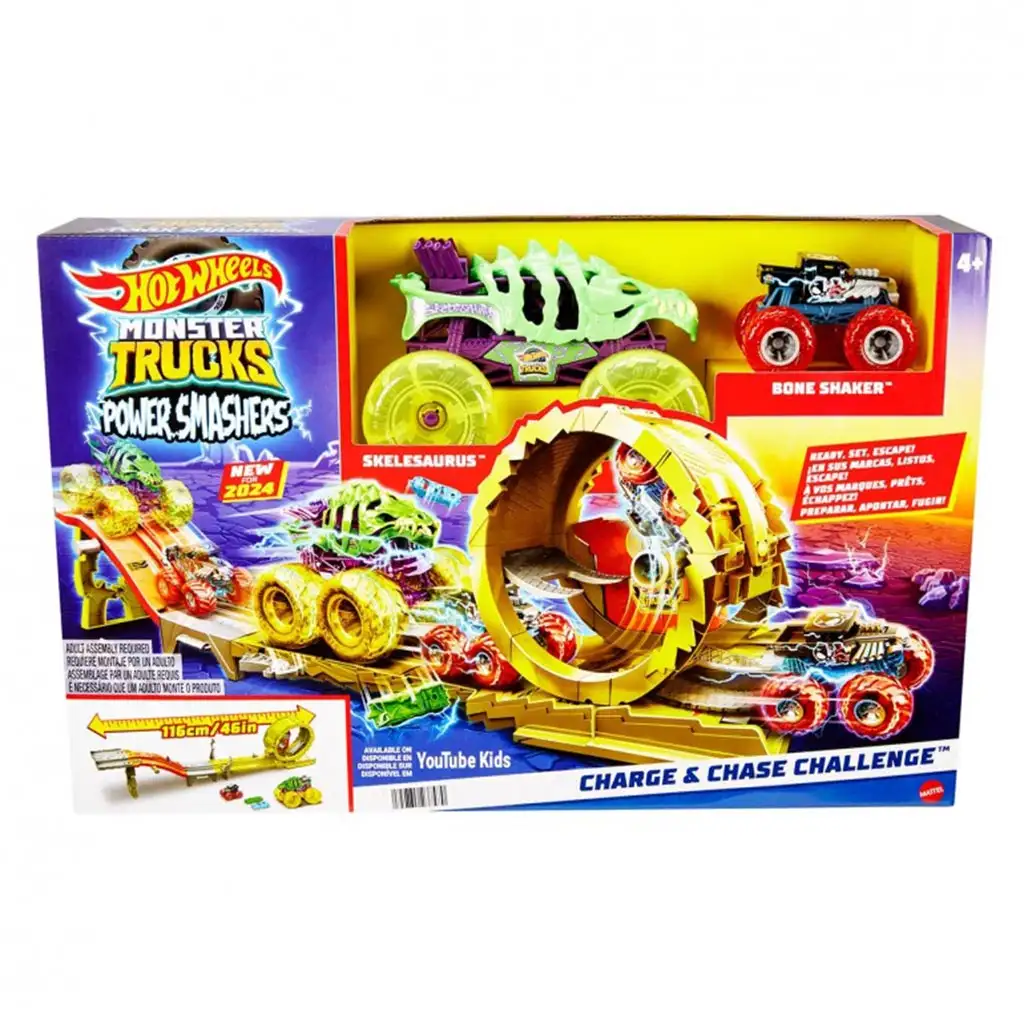 Hot Wheels Monster Trucks: Power Smasher Hajsza pályaszett - Mattel