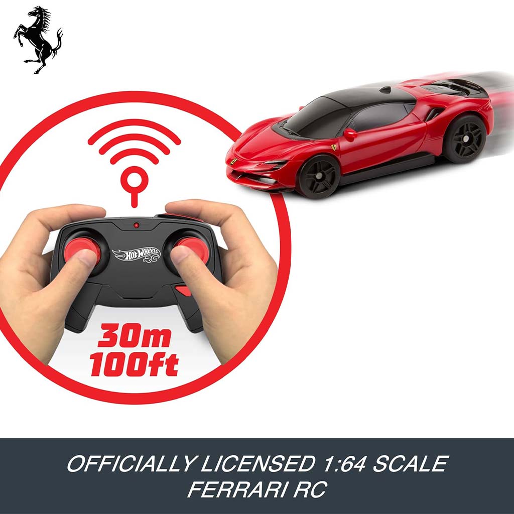 Hot Wheels: RC Ferrari távirányítós kisautó 1/64 - Mattel kép 4