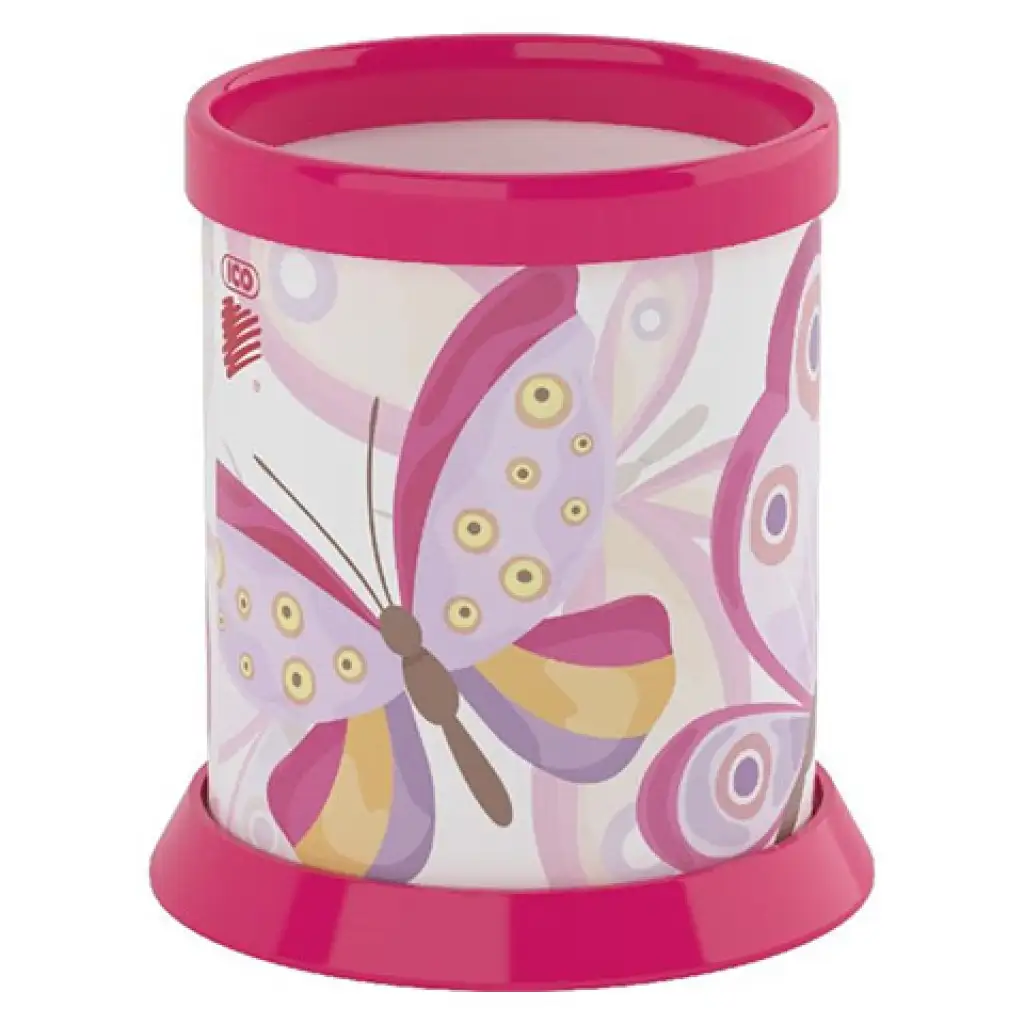 ICO: Henger alakú írószertartó pillangós mintával