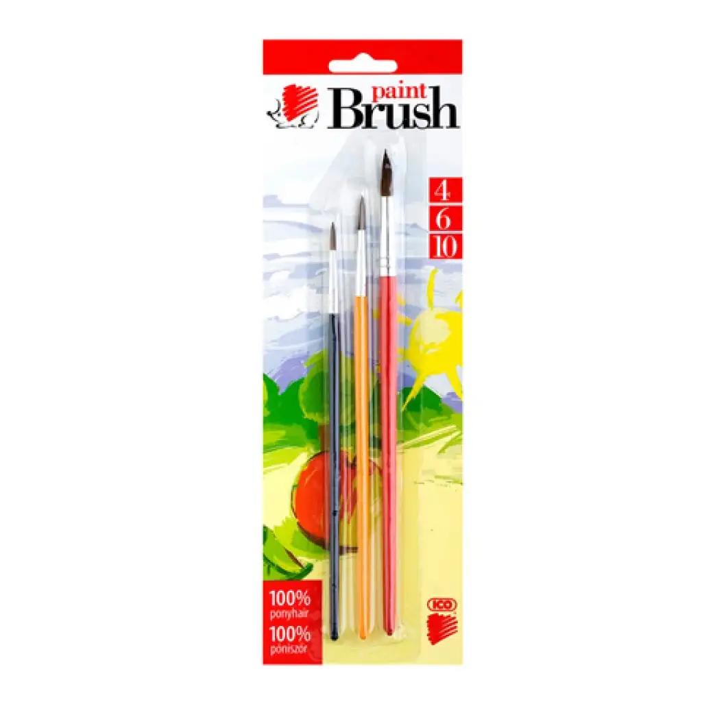 ICO: SÜNI ecsetkészlet festett fanyelű