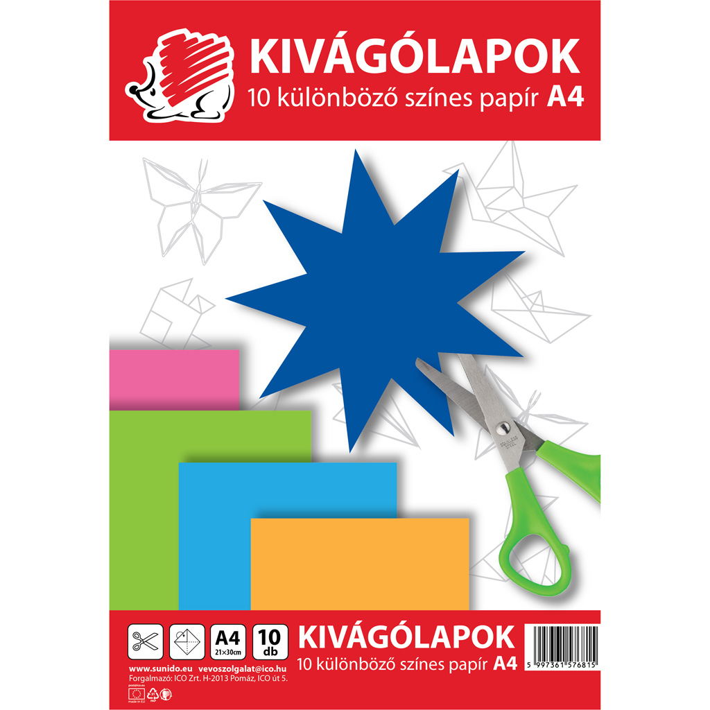 ICO: SÜNI kivágólap A/4-es méretben 10lap