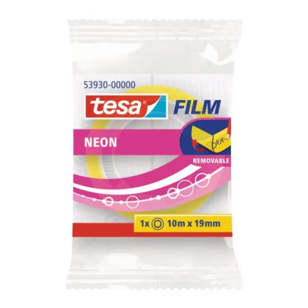 ICO: Tesa írható neon jelölő ragasztószalag 19mm széles 2 színváltozatban