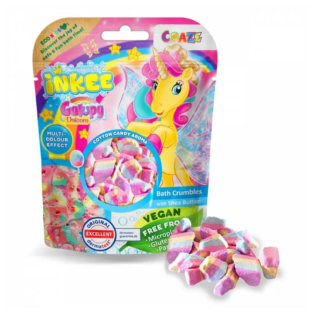 Craze Inkee: Galupy Unikornis Vegán fürdő kristályformájú bombák