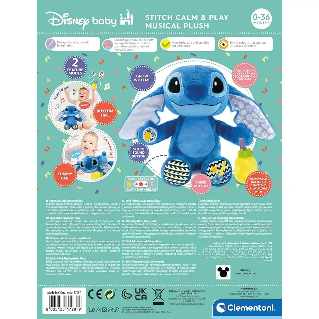 Interaktív Disney Stitch plüss figura - Clementoni kép 3