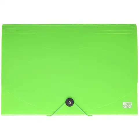 Spirit: Irattartó mappa A4 12 rekeszes neon zöld