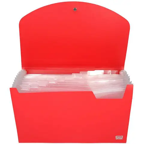 Spirit: Irattartó mappa A4 12 rekeszes piros kép 2