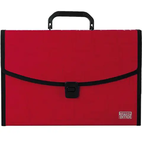 Spirit: Piros irattartó mappa A4 12 rekeszes fogantyúval