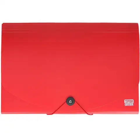 Spirit: Irattartó mappa A4 12 rekeszes piros