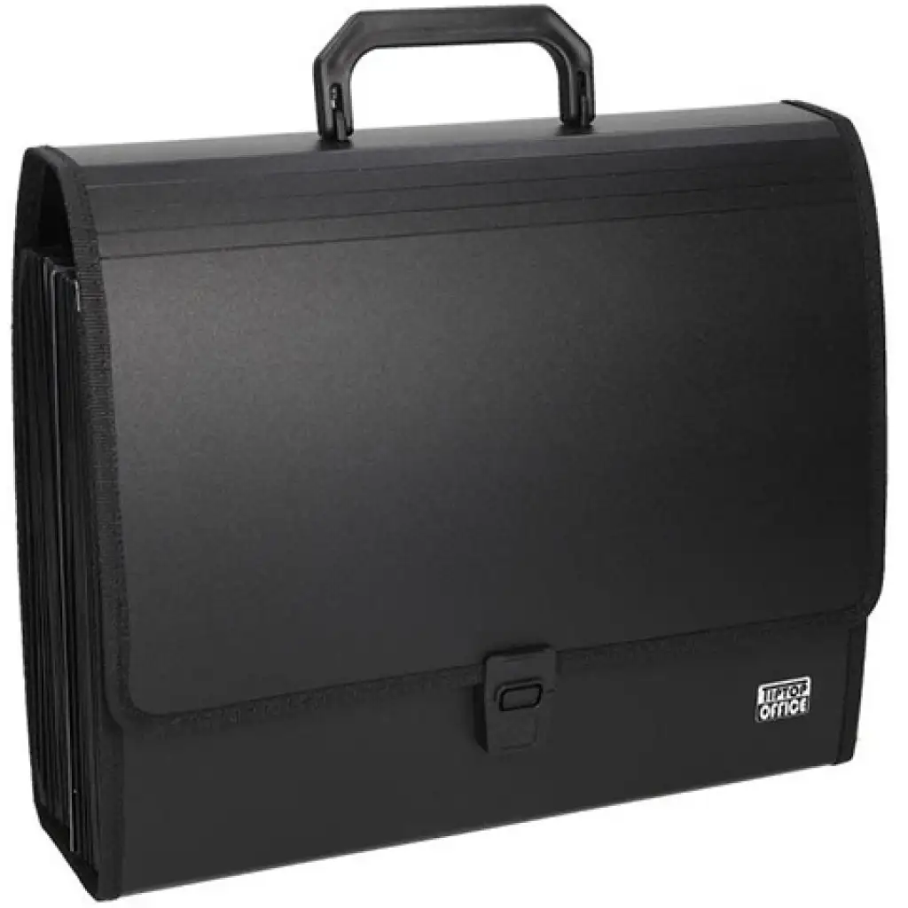 Spirit: Fekete irattartó mappa A4 26 rekeszes fogantyúval