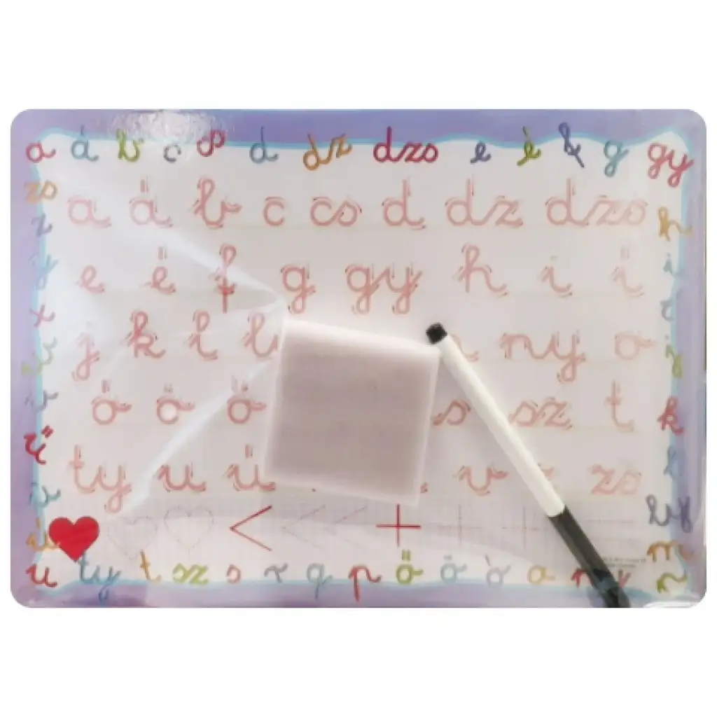 Készségfejlesztő rajztábla letörölhető filccel: Betűk - D-Toys kép 2